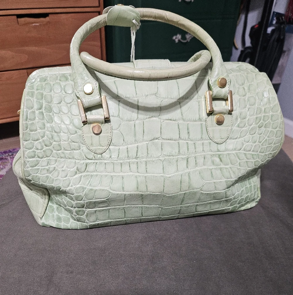 Vintage Dooney & Bourke Double Handle Lock Satchel
